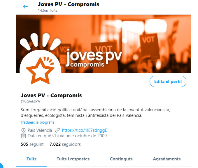 capçalera de Twitter